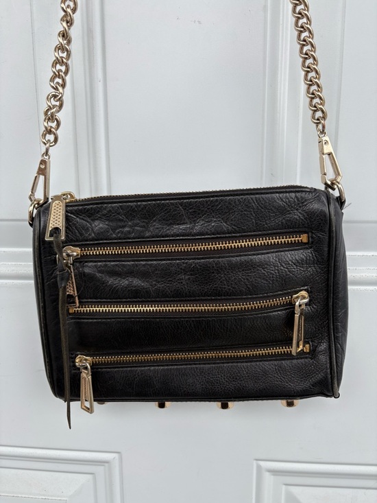 Rebecca Minkoff Handbags - Rebecca Minkoff Black Leather Crossbody with Gold Chain